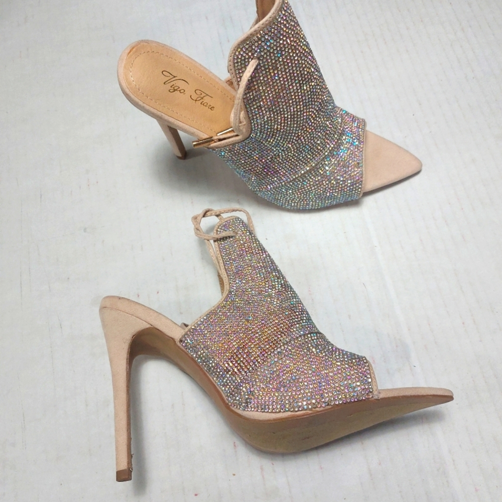 Viga Fiore Bling Stiletto Heels Size 8M